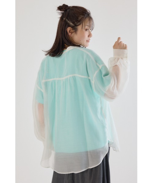 RODEO CROWNS WIDE BOWL(ロデオクラウンズワイドボウル)の「シアールーズシャツ(シャツ/ブラウス・レディース・ライトカーキ/ライトパープル/オフホワイト/チャコールグレー・FREE)」の20枚目の写真