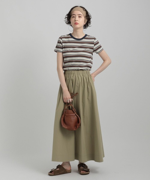 GEORGE'S(ジョージズ)の「リンガーボーダーTシャツ(Tシャツ/カットソー・レディース・ブルー系/イエロー系/ホワイト×ブラック/ブラウン系・SMALL/MEDIUM)」の21枚目の写真