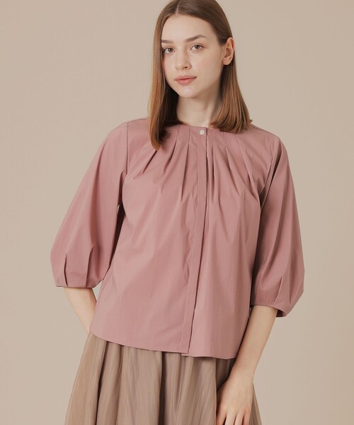 MACKINTOSH LONDON（マッキントッシュ ロンドン）の「コットンナイロンストレッチブラウス（シャツ/ブラウス・レディース・オフホワイト/ピンク/ブルー・40/38）」の3枚目の写真