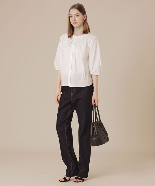 MACKINTOSH LONDON（マッキントッシュ ロンドン）の「コットンナイロンストレッチブラウス（シャツ/ブラウス・レディース・オフホワイト/ピンク/ブルー・40/38）」の10枚目の写真