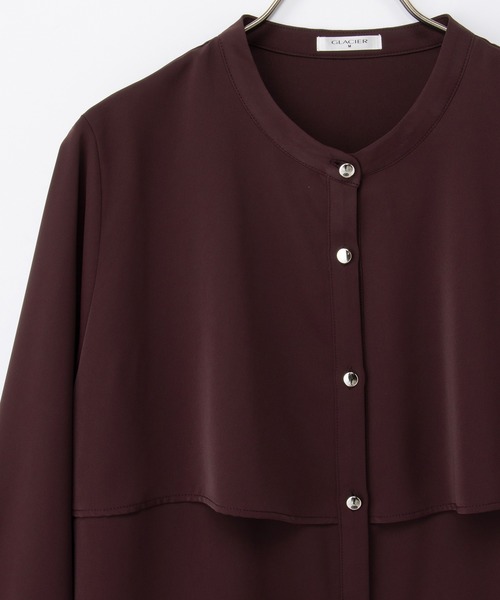 Honeys(ハニーズ)の「ケープ風ブラウス(シャツ/ブラウス・レディース・ブラウン/ホワイト/グレイッシュベージュ/ブラック・L/LL/M/S/3L)」の5枚目の写真