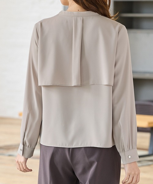 Honeys(ハニーズ)の「ケープ風ブラウス(シャツ/ブラウス・レディース・ブラウン/ホワイト/グレイッシュベージュ/ブラック・L/LL/M/S/3L)」の8枚目の写真