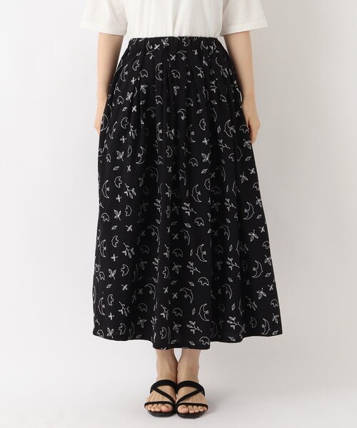 one'sterrace（ワンズテラス）の「刺繍入り 9分丈スカート（スカート・レディース・ブラック系8/カーキ系5・02）」の13枚目の写真