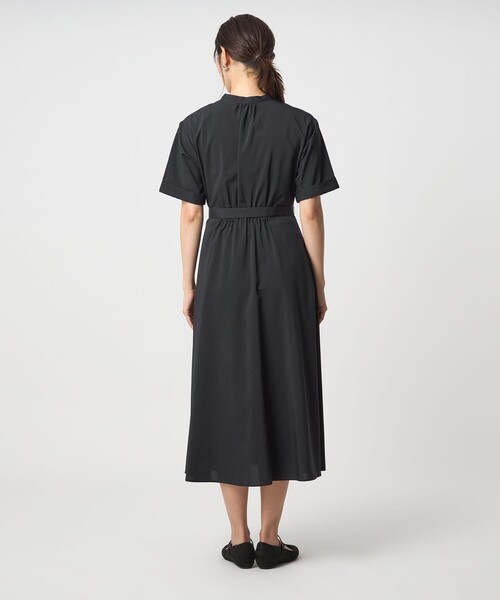 セール】ウエスト ベルト ショートスリーブ ワンピース -マシン