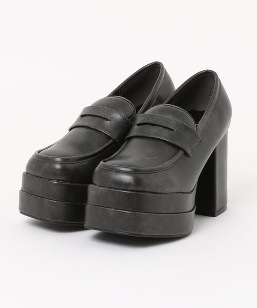 grandfleur（グランドフルール）の「【grandfleur】厚底ハイヒールローファー（ローファー・レディース・ダークブラウン/ダークグレー・LL/L/M/S）」の2枚目の写真