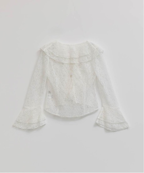 RANDA(ランダ)の「ラッフルレースフリルブラウス(シャツ/ブラウス・レディース・ブラック/ブルー/ホワイト・FREE)」の20枚目の写真