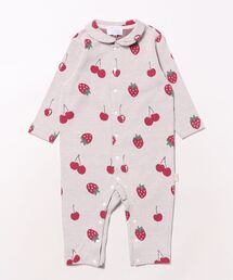[ベビー]フルーツジャカード長袖カバーオール