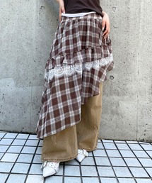 3.3 Field Trip  | 3.3 Field Trip／チェックイレヘムレイヤードスカート(スカート)