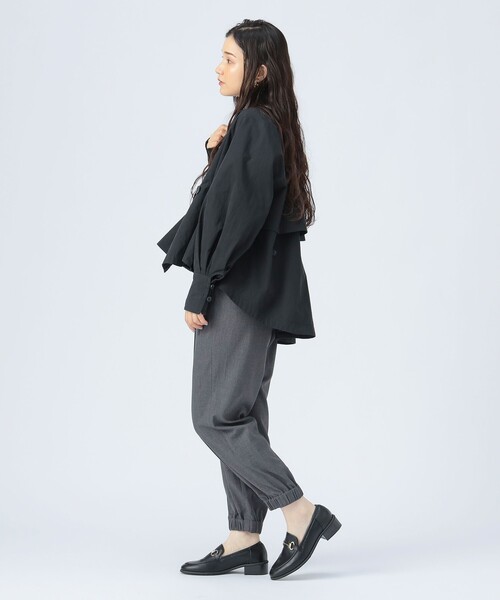 BEAMS HEART（ビームスハート）の「ウール ライク ジョグ パンツ（スラックス・レディース・グレー/ブラック・SMALL/MEDIUM）」の3枚目の写真