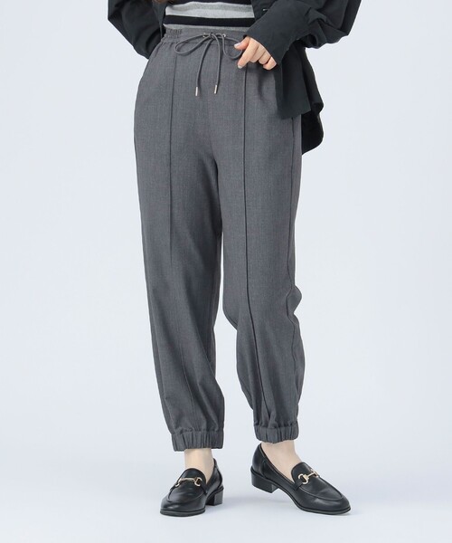BEAMS HEART（ビームスハート）の「ウール ライク ジョグ パンツ（スラックス・レディース・グレー/ブラック・SMALL/MEDIUM）」の6枚目の写真