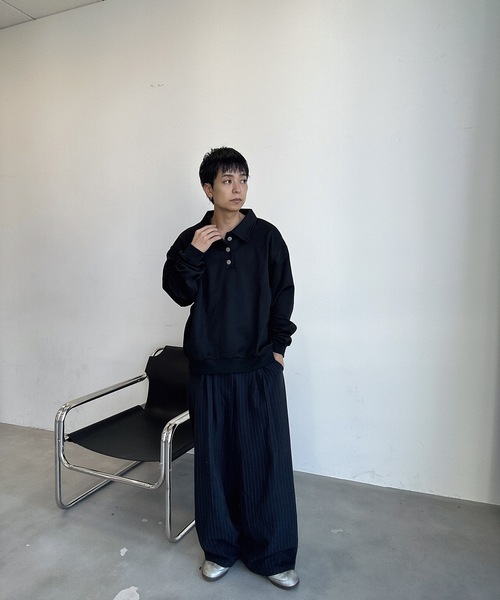 UNDERSTATEMENTs（アンダーステイトメント）の「【ユニセックス】シルバーボタンポロシャツ（ポロシャツ・メンズ・グレー/ブラック・MEDIUM/LARGE）」の20枚目の写真