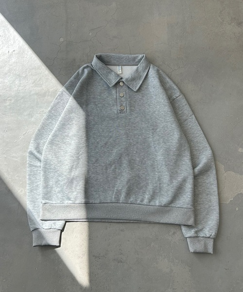 UNDERSTATEMENTs（アンダーステイトメント）の「【ユニセックス】シルバーボタンポロシャツ（ポロシャツ・メンズ・グレー/ブラック・MEDIUM/LARGE）」の21枚目の写真