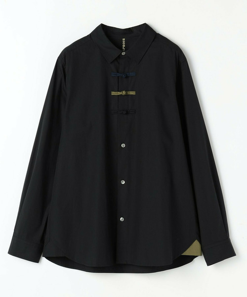 FRAPBOIS（フラボア）の「オリエーシャツ（シャツ/ブラウス・レディース・ブラック/ホワイト・1/2）」の2枚目の写真