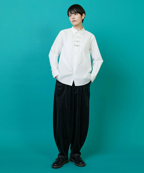 FRAPBOIS（フラボア）の「オリエーシャツ（シャツ/ブラウス・レディース・ブラック/ホワイト・1/2）」の22枚目の写真