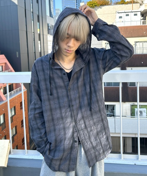 セール】フード付きチェックパーカー（パーカー）｜B.R.U（ブル）の