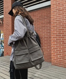 巾着風リュックサック 大容量バックパック