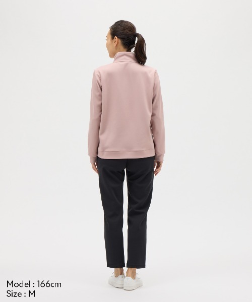 le coq sportif(ルコックスポルティフ)の「【ルコックスポルティフ】吸汗/ストレッチ/UVカットEssentialジャージジャケット(ジャージ・レディース・ネイビー/ピンク・XL/L/M/S)」の9枚目の写真
