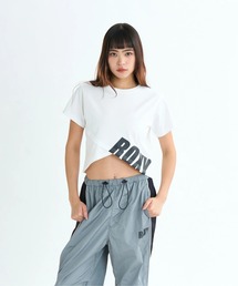 ROXY | NAIL IT S/S TEE/ロキシー速乾UVケアアシンメトリーショート丈半袖Tシャツ(Tシャツ/カットソー)