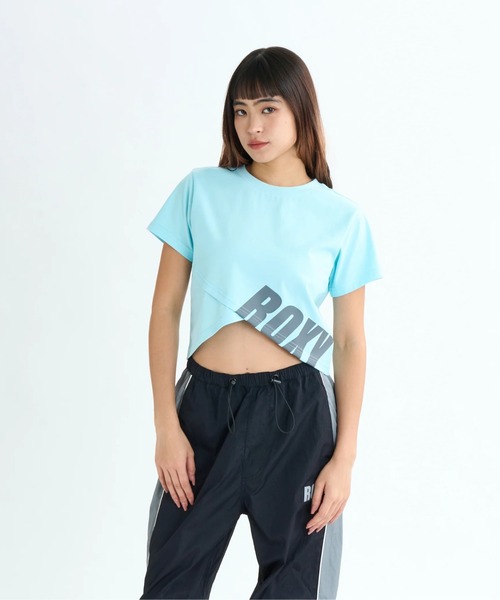 ROXY（ロキシー）の「NAIL IT S/S TEE/ロキシー速乾UVケアアシンメトリーショート丈半袖Tシャツ（Tシャツ/カットソー・レディース・ミント/ブラック/ホワイト・LARGE/MEDIUM/SMALL）」の3枚目の写真