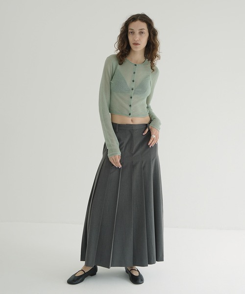 スカート CLANE LONG WIDE PLEATS SKIRT WIDE PLEATS LONG SKIRT（スカート）｜CLANE（クラネ）の