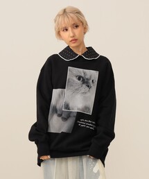最終値下げ！新品タグ付き！マミタス　mmts 写真プリントトレーナー　Lサイズ 最終値下げ！新品タグ付き！マミタス mmts 写真プリント