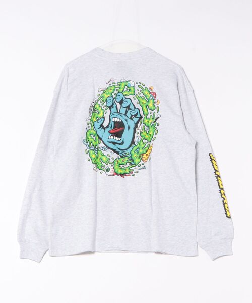 SANTA CRUZ(サンタクルーズ)の「【限定】SANTACRUZ/サンタクルーズ 長袖Tシャツ/ロンT バックプリント 502254402(Tシャツ/カットソー・メンズ・シルバーグレー/ライトブラック・L/M/XL)」の9枚目の写真