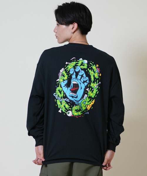 SANTA CRUZ(サンタクルーズ)の「【限定】SANTACRUZ/サンタクルーズ 長袖Tシャツ/ロンT バックプリント 502254402(Tシャツ/カットソー・メンズ・シルバーグレー/ライトブラック・L/M/XL)」の5枚目の写真