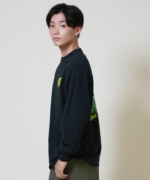 SANTA CRUZ(サンタクルーズ)の「【限定】SANTACRUZ/サンタクルーズ 長袖Tシャツ/ロンT バックプリント 502254402(Tシャツ/カットソー・メンズ・シルバーグレー/ライトブラック・L/M/XL)」の4枚目の写真