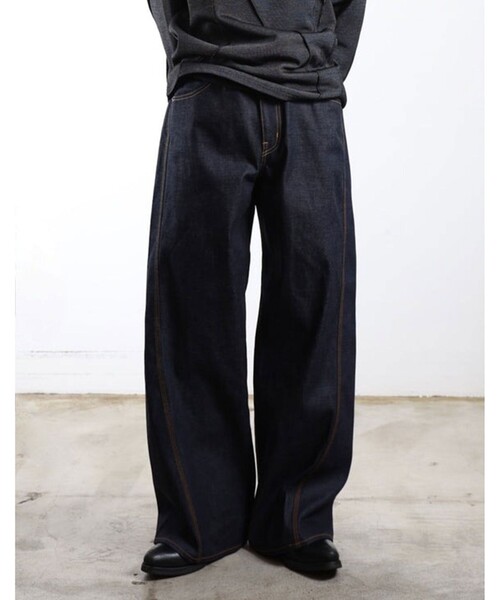 Jieda(ジエダ)の「<JieDa>3D ワーク デニム(デニムパンツ・メンズ・ネイビー/ブラック・2/1)」の17枚目の写真