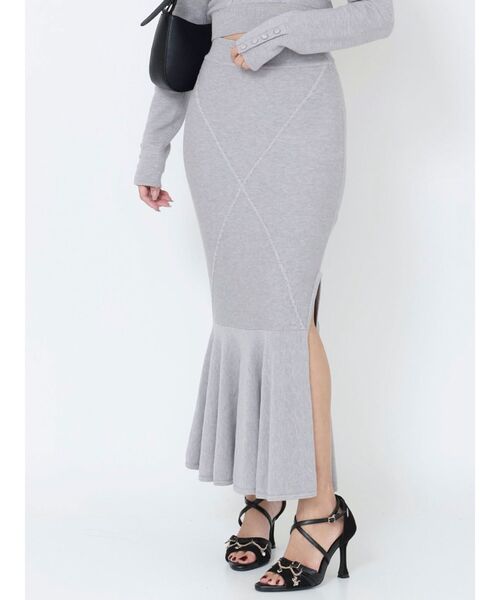 EATME（イートミー）の「【SETUP着用可】クロスケーブルニットスカート（スカート・レディース・オレンジ/オフホワイト/グレー/ブラック・FREE）」の12枚目の写真