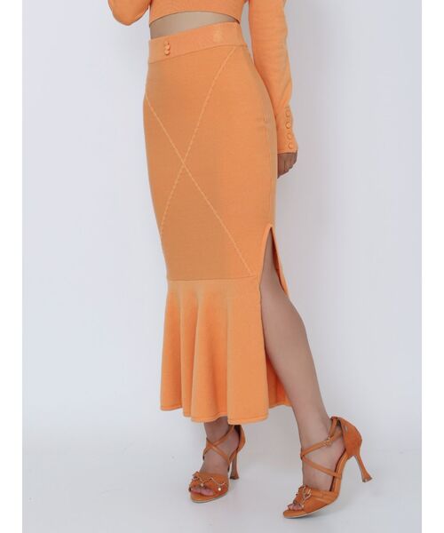 EATME（イートミー）の「【SETUP着用可】クロスケーブルニットスカート（スカート・レディース・オレンジ/オフホワイト/グレー/ブラック・FREE）」の13枚目の写真