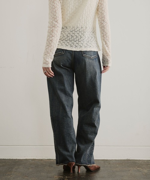 ELLEgirl（エルガール）の「ブルージュデニムパンツ（デニムパンツ・レディース・インディゴブルー/ブラウン・S/M/L）」の12枚目の写真