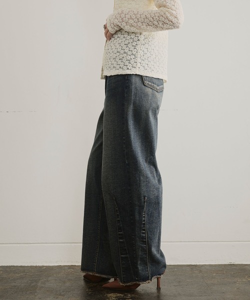 ELLEgirl（エルガール）の「ブルージュデニムパンツ（デニムパンツ・レディース・インディゴブルー/ブラウン・S/M/L）」の13枚目の写真