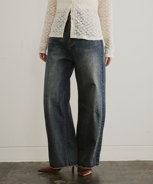 ELLEgirl（エルガール）の「ブルージュデニムパンツ（デニムパンツ・レディース・インディゴブルー/ブラウン・S/M/L）」の14枚目の写真