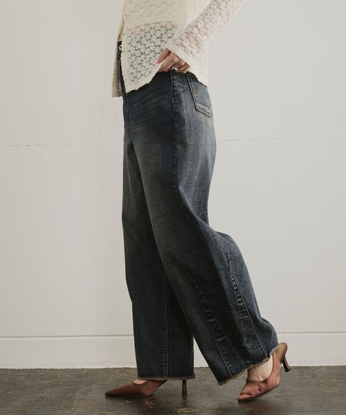 ELLEgirl（エルガール）の「ブルージュデニムパンツ（デニムパンツ・レディース・インディゴブルー/ブラウン・S/M/L）」の16枚目の写真