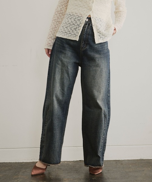 ELLEgirl（エルガール）の「ブルージュデニムパンツ（デニムパンツ・レディース・インディゴブルー/ブラウン・S/M/L）」の17枚目の写真