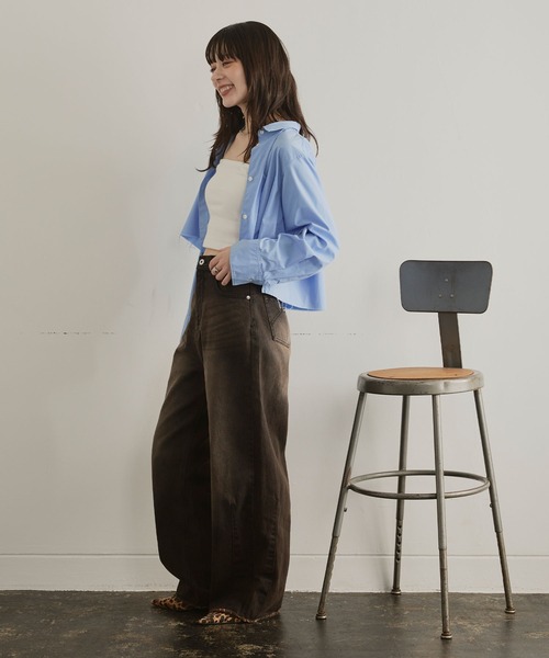 ELLEgirl（エルガール）の「ブルージュデニムパンツ（デニムパンツ・レディース・インディゴブルー/ブラウン・S/M/L）」の19枚目の写真