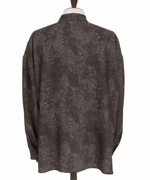 Jih Nunc（ジーヌンク）の「ms6212-リーフ総柄スタンドカラープルオーバーシャツ(JIH-R1142)（シャツ/ブラウス・メンズ・ベージュ/チャコール・L/M/S）」の18枚目の写真