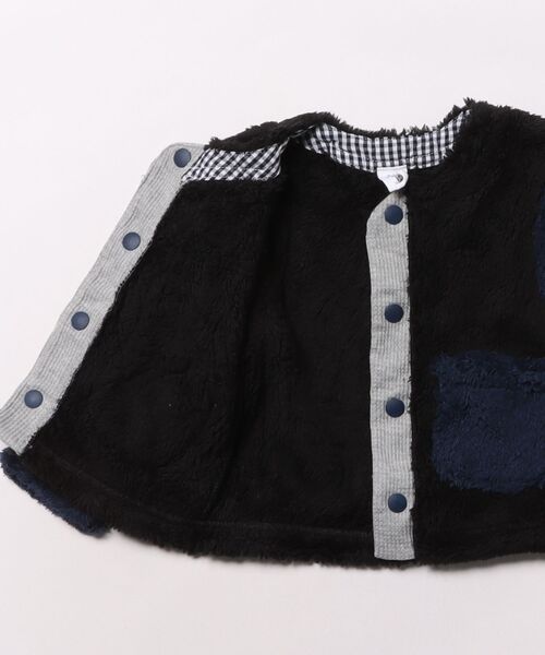 RAGMART（ラグマート）の「モフモフファージャケット（その他アウター・キッズ・ブラック/オフホワイト・80ｃｍ/90cm）」の4枚目の写真