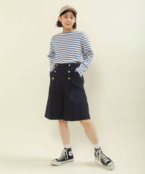 CHILD WOMAN(チャイルドウーマン)の「TWツイル セーラーハーフパンツ(その他パンツ・レディース・ネイビー・36/38)」の12枚目の写真