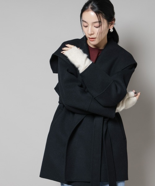 NANO universe（ナノユニバース）の「ウォッシャブルフォックスロンググローブ（手袋・レディース・チャコール/モカ/アイボリー・FREE）」の8枚目の写真