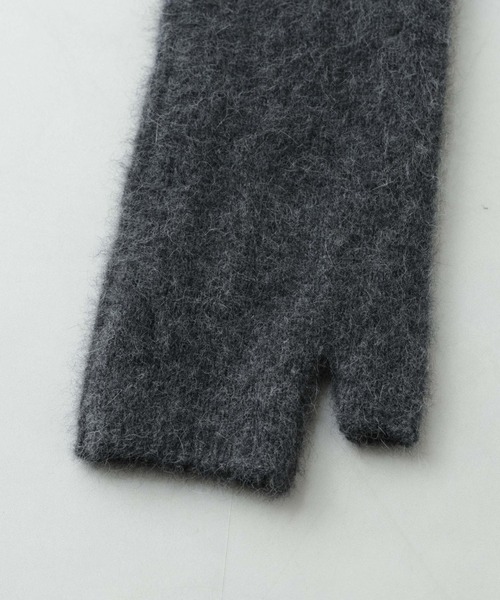 NANO universe（ナノユニバース）の「ウォッシャブルフォックスロンググローブ（手袋・レディース・チャコール/モカ/アイボリー・FREE）」の13枚目の写真