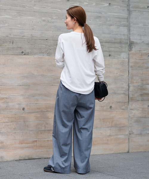 FRAMeWORK(フレームワーク)の「Healthknit/ヘルスニット ヘンリーロングスリーブ(Tシャツ/カットソー・レディース・ネイビー/ホワイト/レッド/ブラック/アイボリー・FREE)」の16枚目の写真