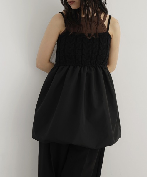 hellam（へラム）の「ケーブルバルーンキャミトップス（キャミソール・レディース・ブラック/アイボリー・FREE）」の20枚目の写真