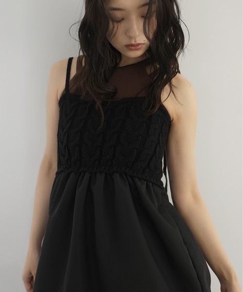 hellam（へラム）の「ケーブルバルーンキャミトップス（キャミソール・レディース・ブラック/アイボリー・FREE）」の22枚目の写真