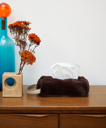 journal standard Furniture （ジャーナルスタンダードファニチャー）の「TISSUE BOX CASE FUR　フェイクファー ティッシュボックス（ダストボックス）」