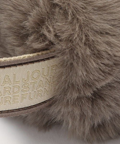 journal standard Furniture （ジャーナルスタンダードファニチャー）の「TISSUE BOX CASE FUR　フェイクファー ティッシュボックス（ダストボックス・レディース・ベージュ/ブルー系その他/ブラウン/チャコールグレー・FREE）」の14枚目の写真