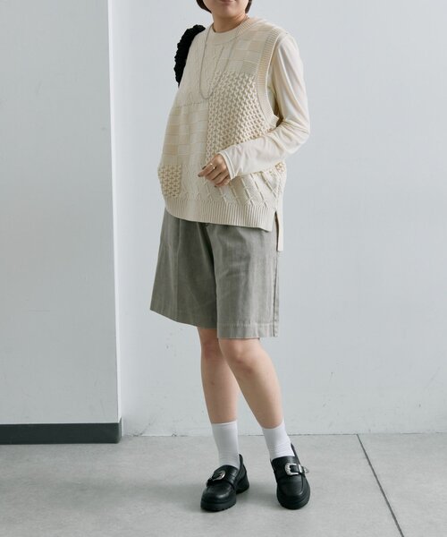 未使用タグ付⭐︎ear PAPILLONNERニットベスト セール】ニットベスト【SUM1 STYLE(スミスタイル)】（ベスト