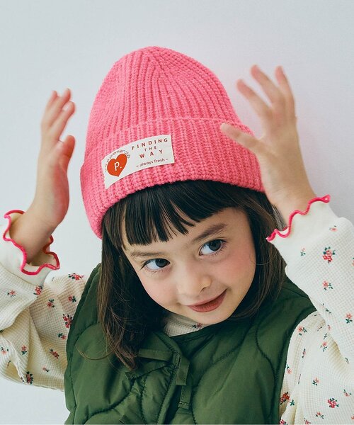 カラフル　ニット帽　ニットキャップ　帽子　ビーニー　手編み カラフルニットビーニー ニット帽（ニットキャップ/ビーニー）｜p