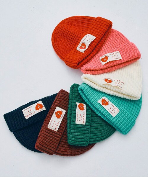 セール】カラフルニットビーニー ニット帽（ニットキャップ/ビーニー